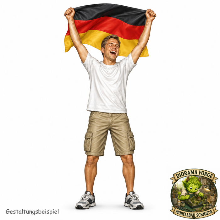 Fan mit Flagge - (DF-1062)