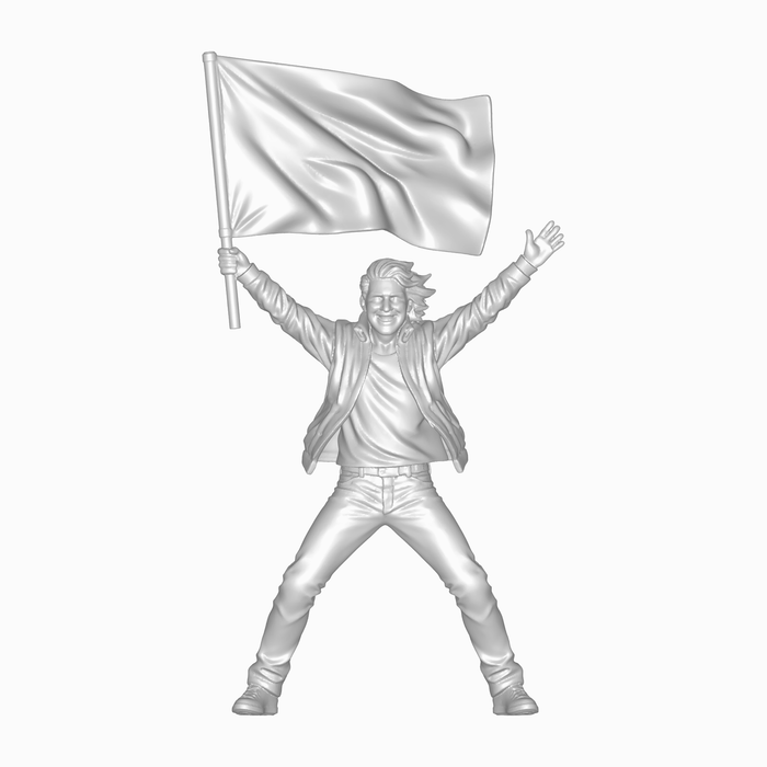 Fan mit grosser Flagge - (DF-1064)