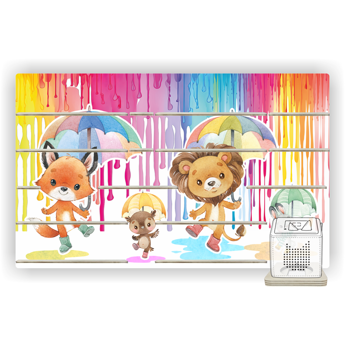 Regal für Musikbox - Farbgewitter