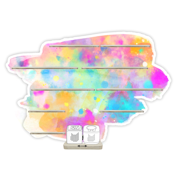 Regal für Musikbox - Farbklecks