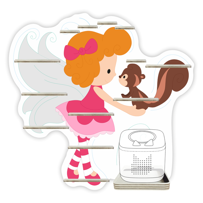 Regal für Musikbox - Fee mit Eichhörnchen