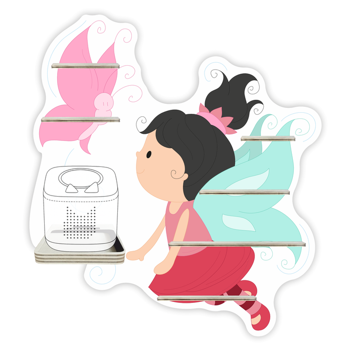 Regal für Musikbox - Fee mit Schmetterling