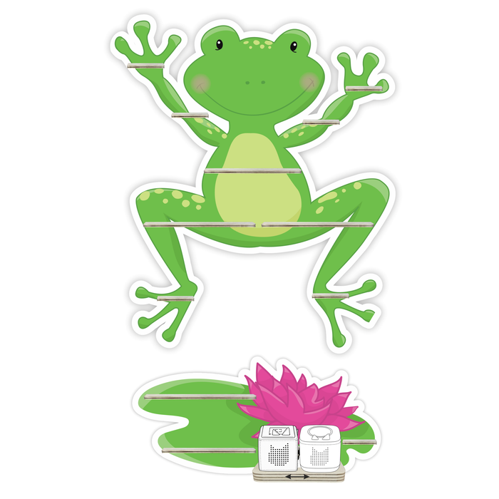 Regal für Musikbox - Frosch mit Seerose