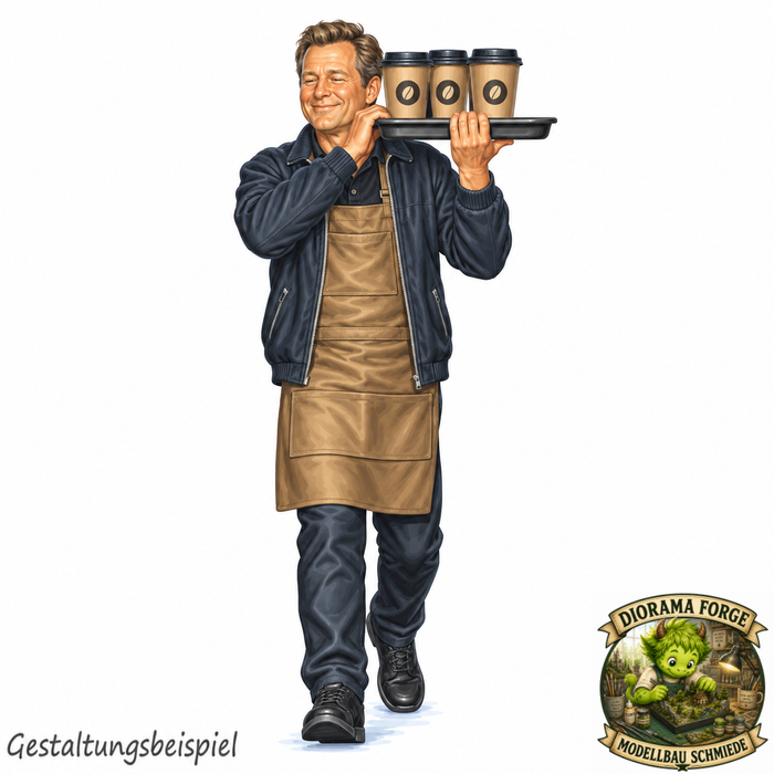Getränkeverkäufer mit Tablett - (DF-1076)