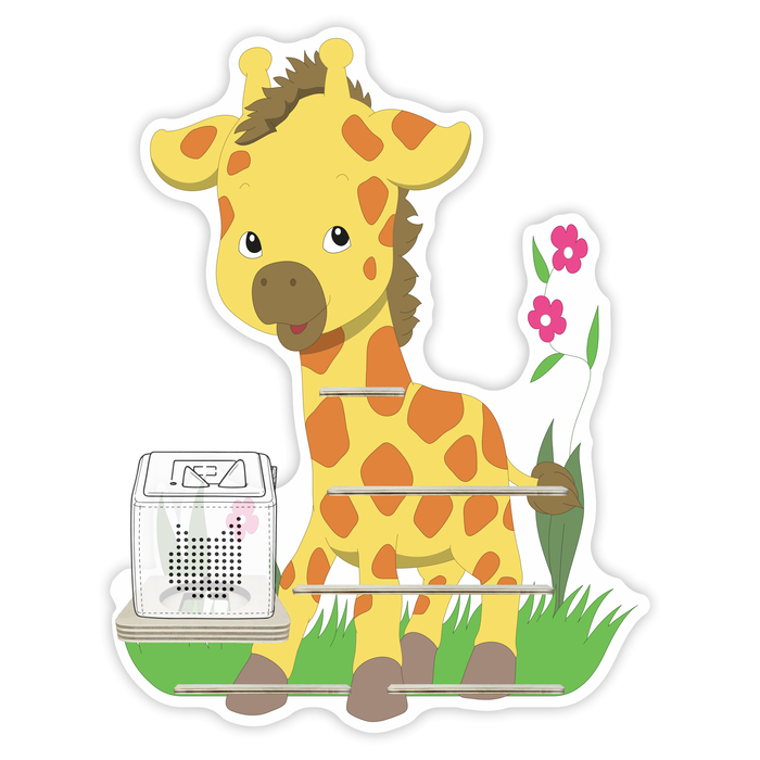 Regal für Musikbox - Giraffe im Gras