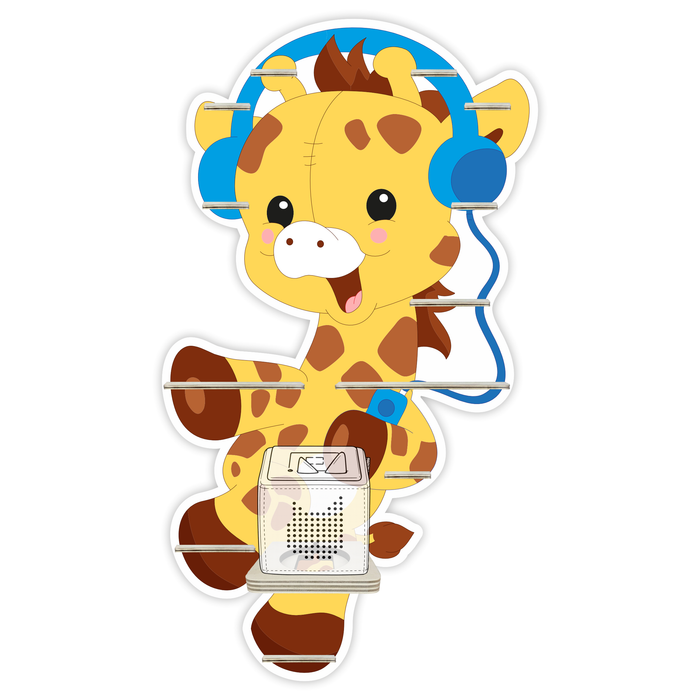 Regal für Musikbox - Giraffe mit Kopfhörer