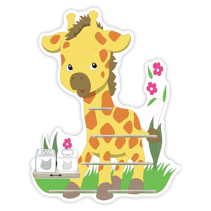 Regal für Musikbox - Giraffe im Gras