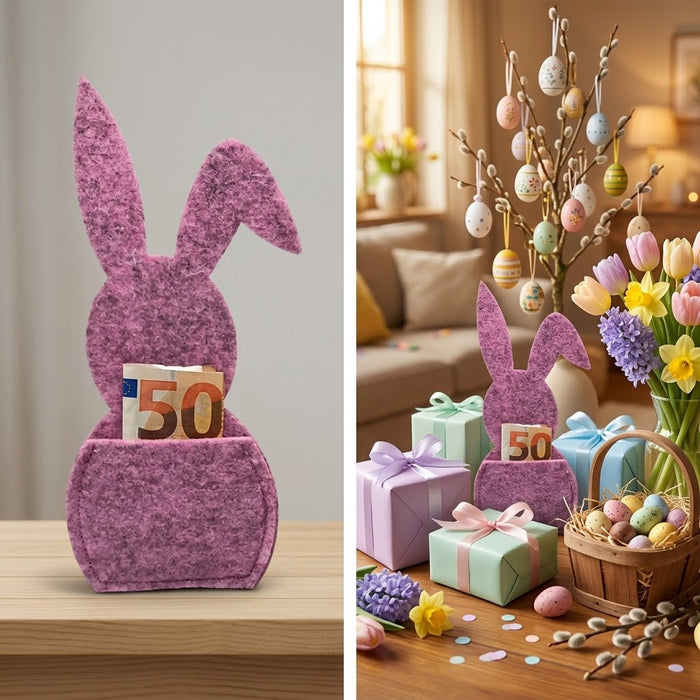 Hase A mit abgeschnittenem Boden Aufsatztasche Geld