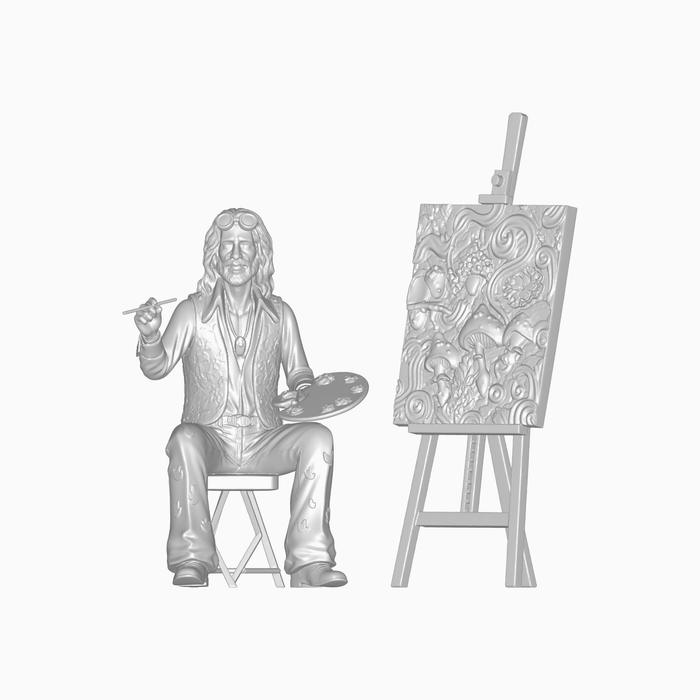 Hippie malt ein Bild - (DF-867)