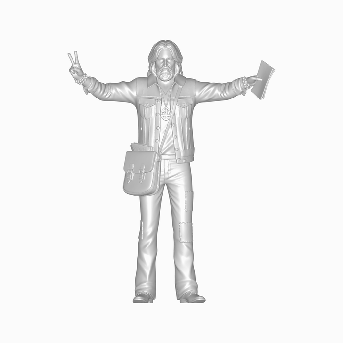 Hippie mit Zeitung - (DF-878)