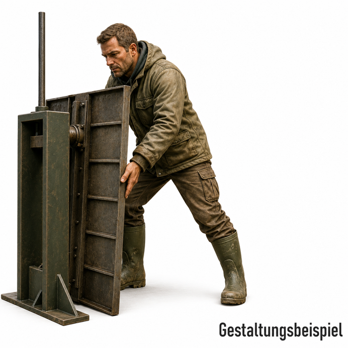 Fluthelfer stellt Schott auf - (DF-798)