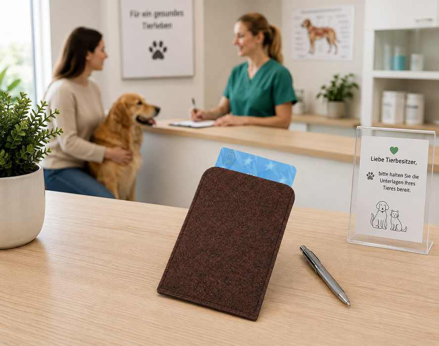 Hülle Hund zum einstecken abgerundet