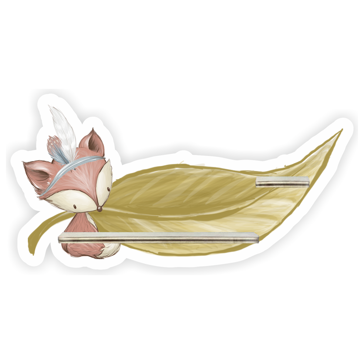 Farbklecks Musikboxregal Erweiterung - Indianer Tier Fuchs Regal Für Figuren