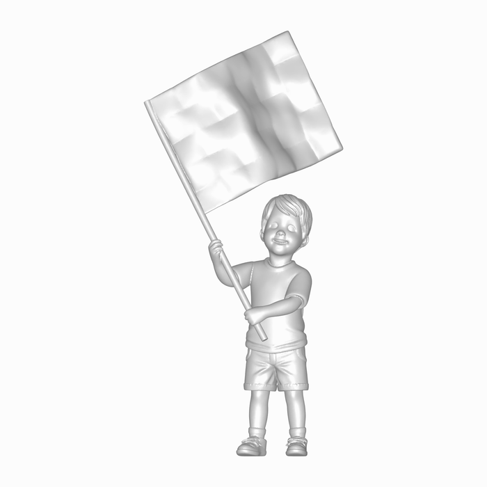 Kind mit Zielflagge -  (DF-1085)