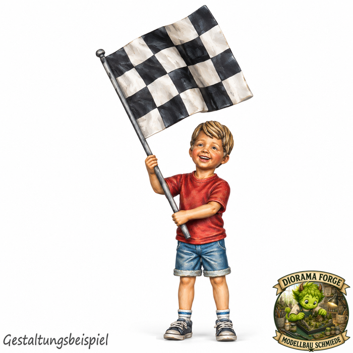 Kind mit Zielflagge -  (DF-1085)