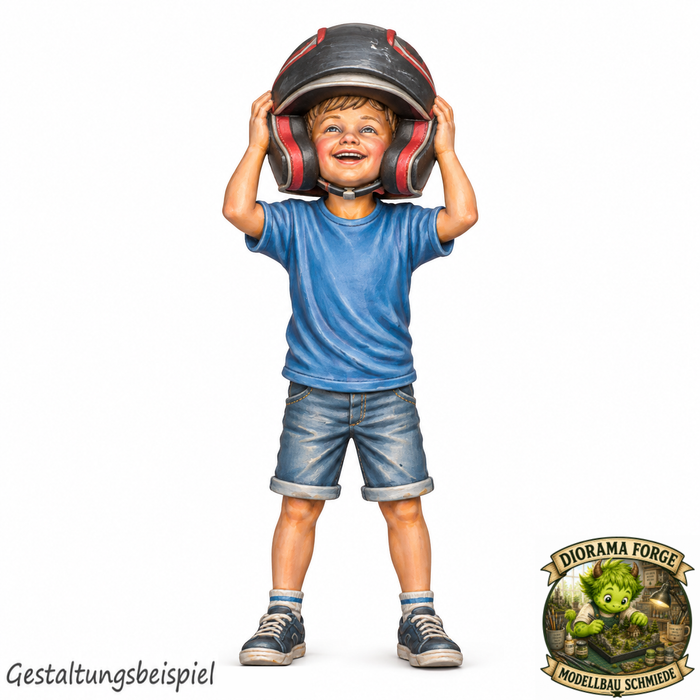 Kind mit großem Helm -  (DF-1084)