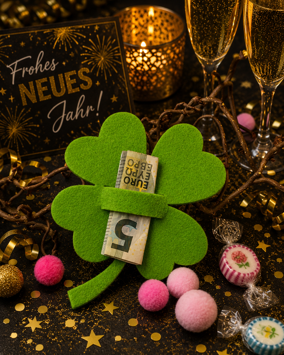 Kleeblatt mit Schlitz Geld