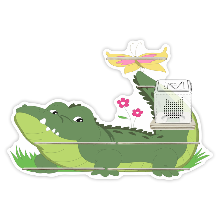 Regal für Musikbox - Krokodil im Gras