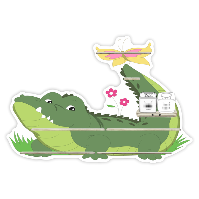 Regal für Musikbox - Krokodil im Gras