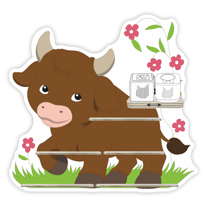Regal für Musikbox - Kuh im Gras