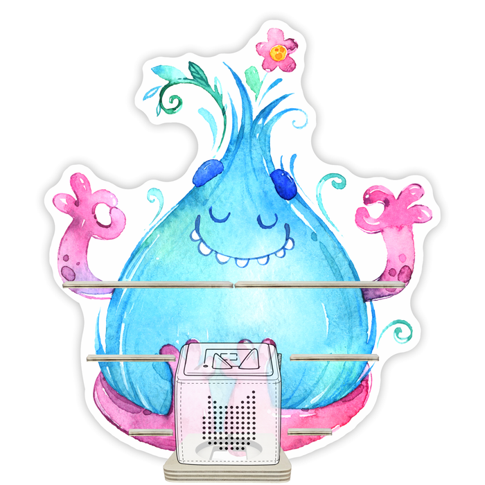 Regal für Musikbox - Kuschelmonster blau