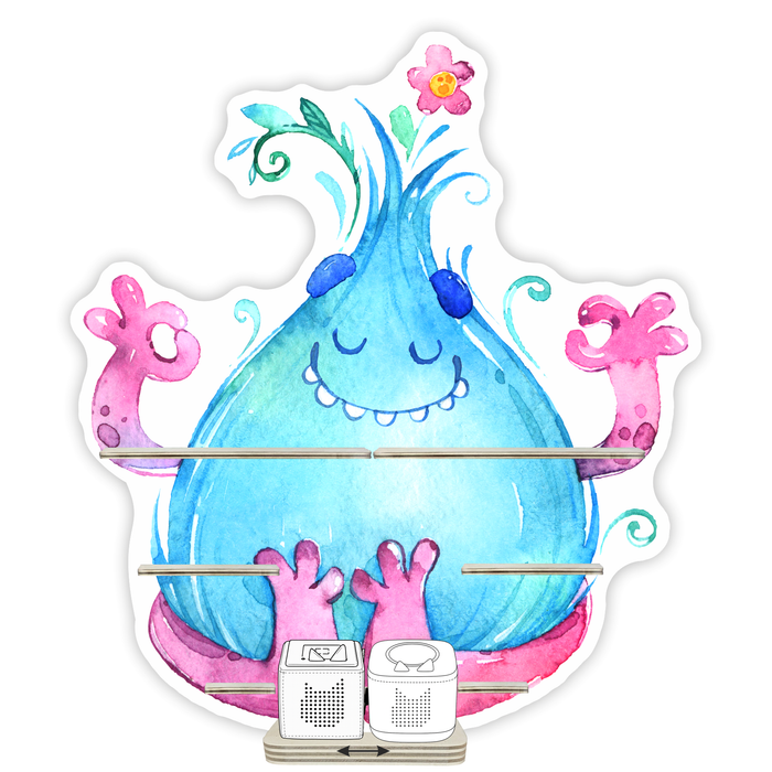 Regal für Musikbox - Kuschelmonster blau