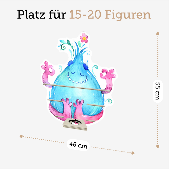 Regal für Musikbox - Kuschelmonster blau