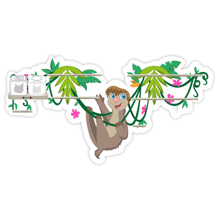 Regal für Musikbox - Liane mit Faultier