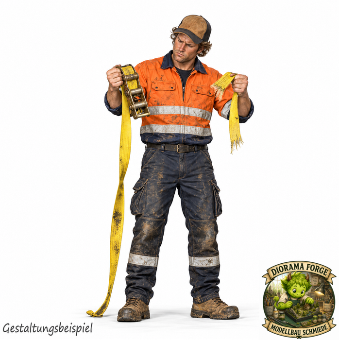 Logistik Fahrer mit gerissenem Spanngurt - (DF-1212)