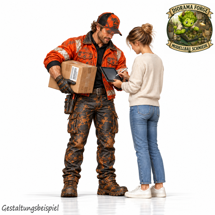 Zusteller mit Kundin - (DF-1271)