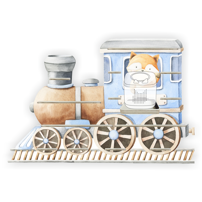Regal für Musikbox - Lokomotive mit Fuchs