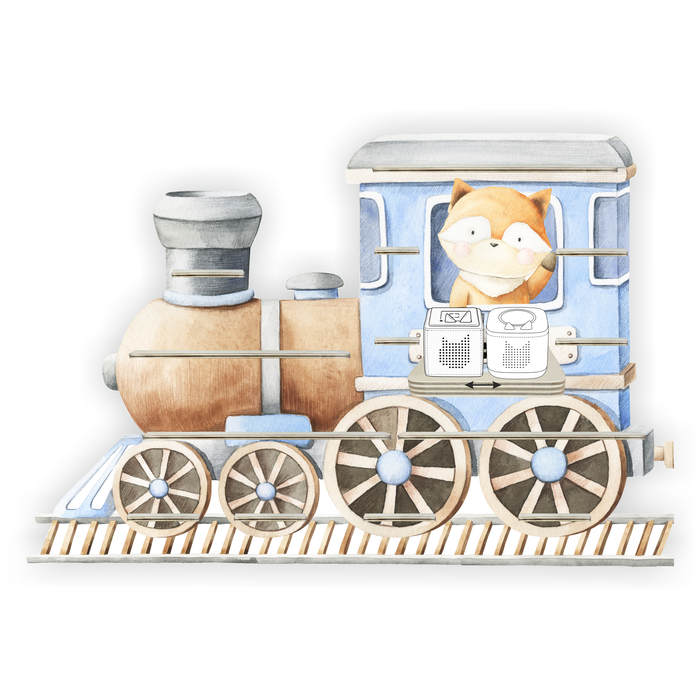 Regal für Musikbox - Lokomotive mit Fuchs