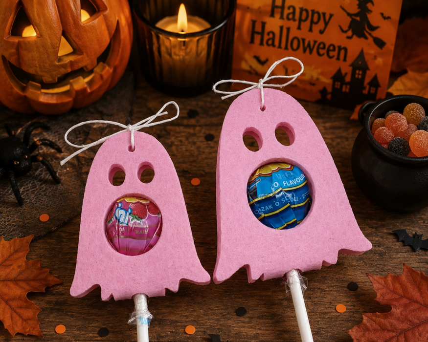 Lollifigur Geist groß für Lolli oder Schokoladenkugel (8er Set)