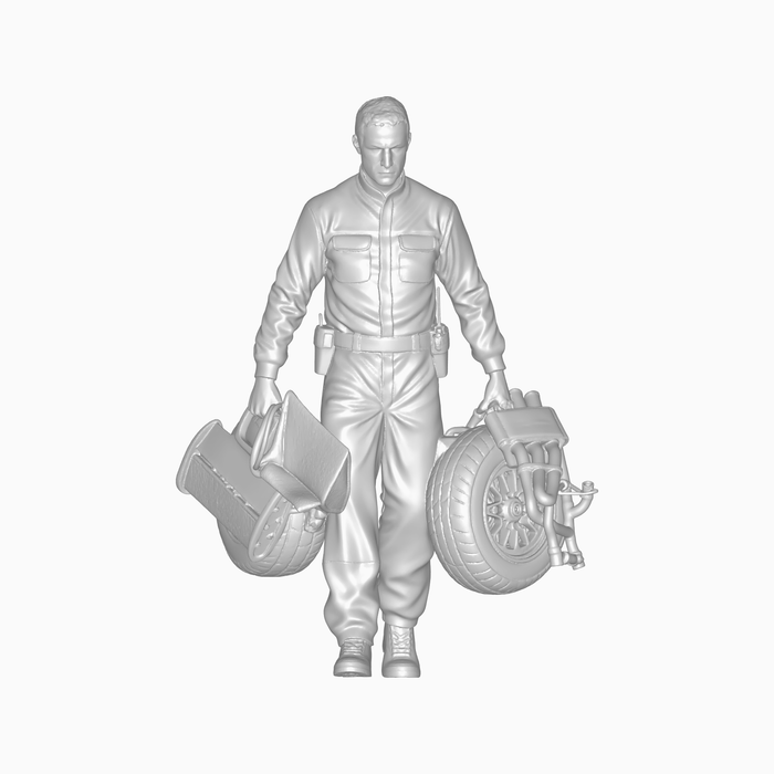 Mechaniker mit Ersatzteilen - (DF-1094)
