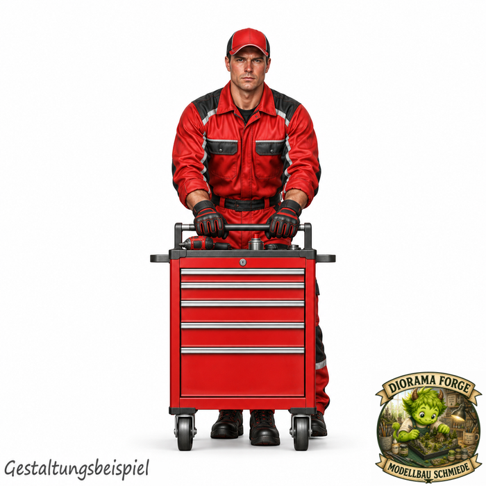 Mechaniker mit Werkzeugwagen - (DF-1107)