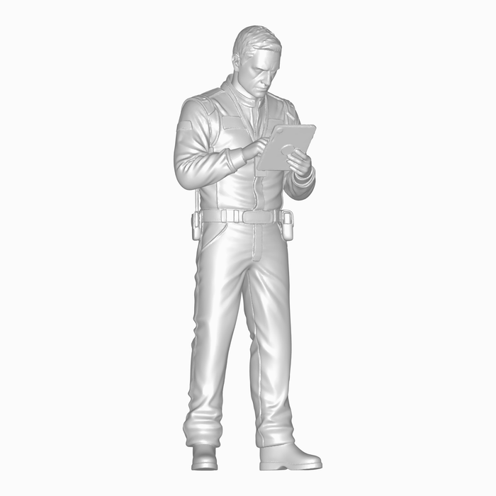 Mechaniker studiert Daten - (DF-1114)
