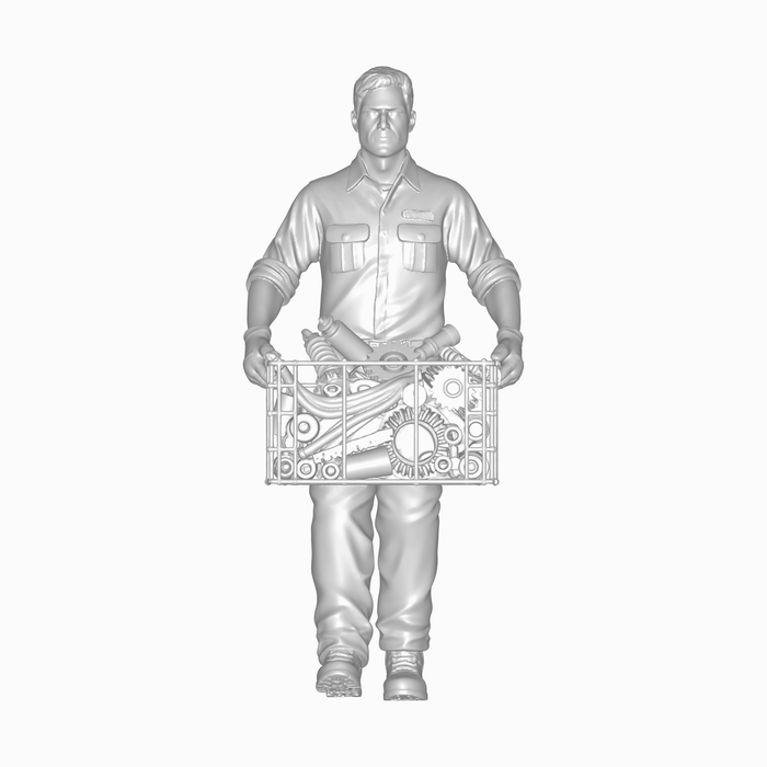 Mechaniker trägt Ersatzteile - (DF-1119)