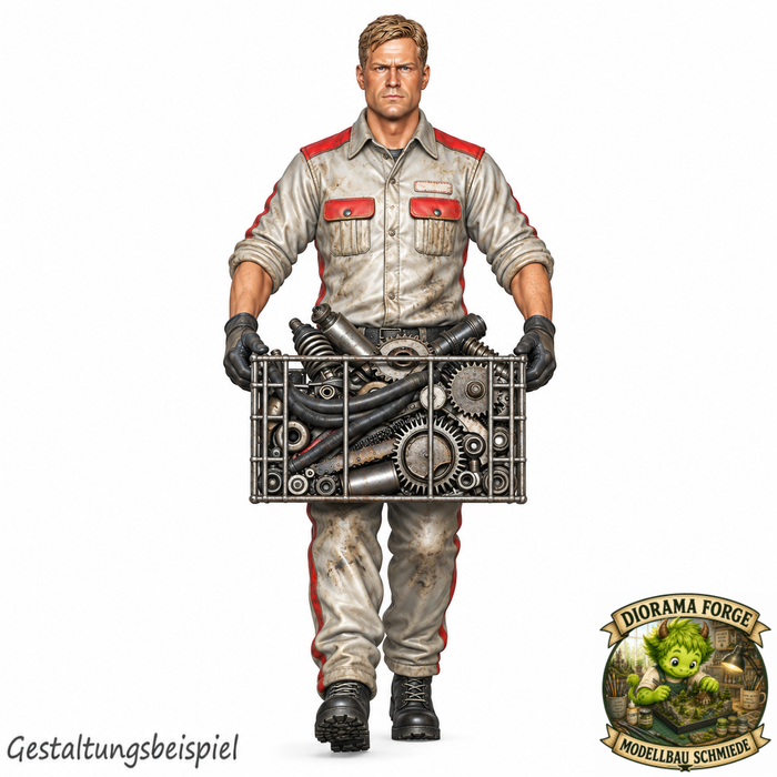Mechaniker trägt Ersatzteile - (DF-1119)