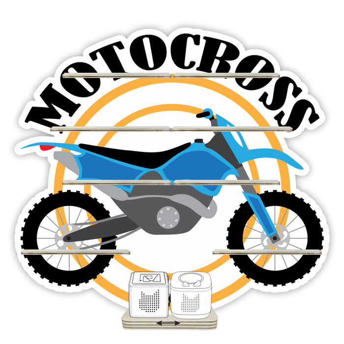 Regal für Musikbox - Motocross