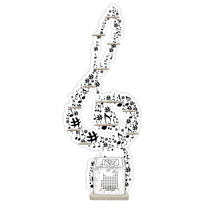 Regal für Musikbox - Notenschlüssel