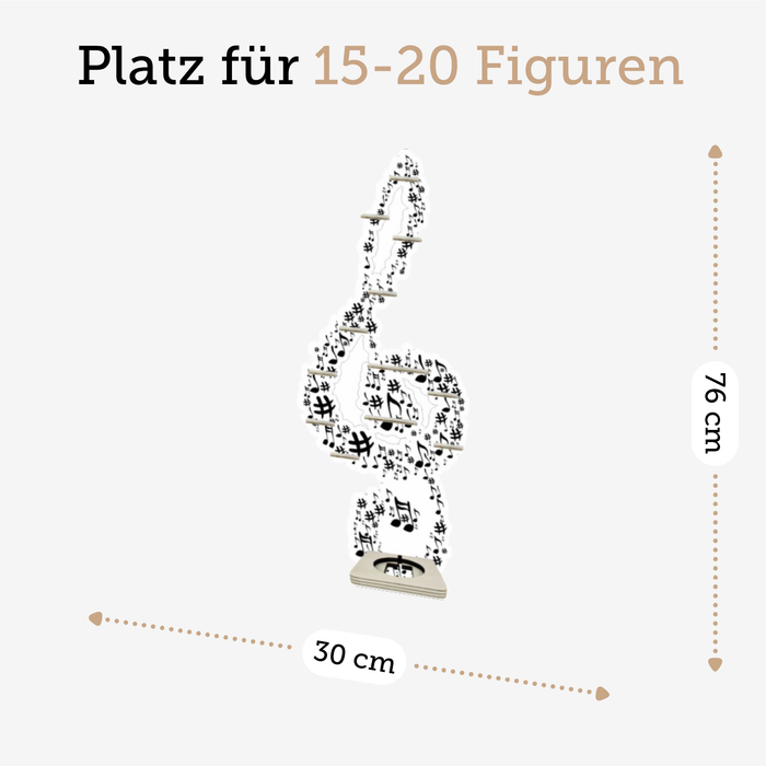 Regal für Musikbox - Notenschlüssel
