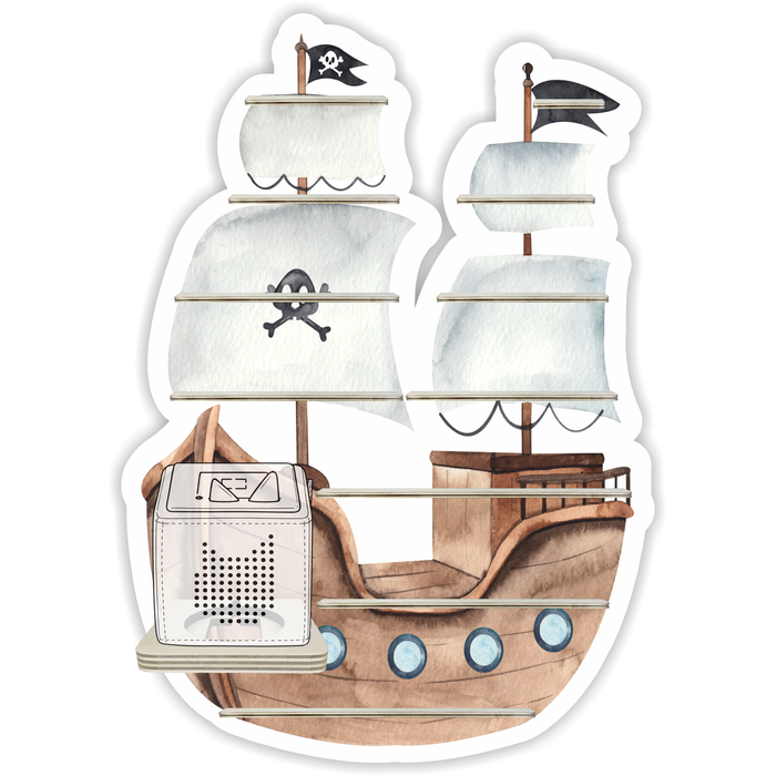 Regal für Musikbox - Piratenboot