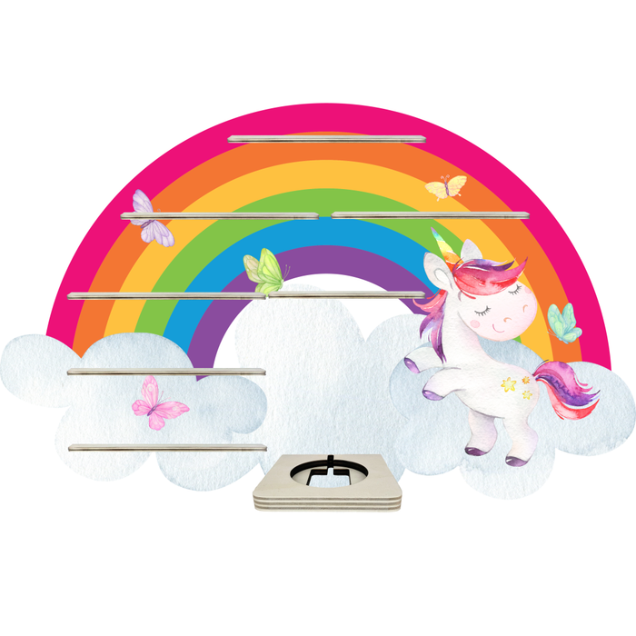 Regal für Musikbox - Regenbogeneinhorn Watercolor