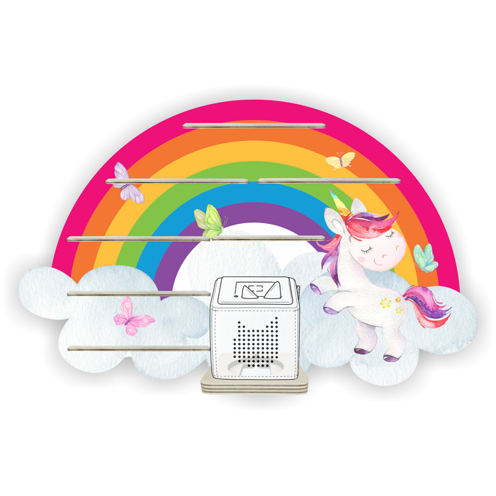 Regal für Musikbox - Regenbogeneinhorn Watercolor