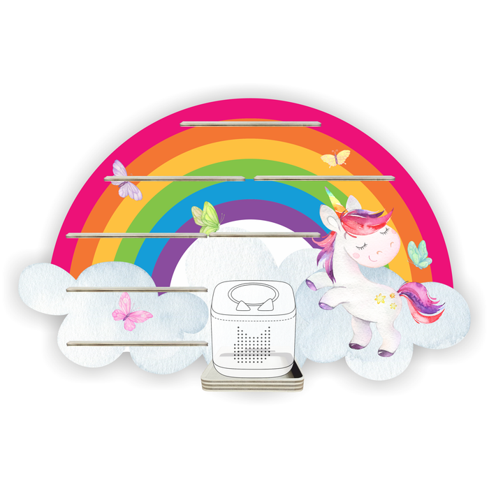 Regal für Musikbox - Regenbogeneinhorn Watercolor