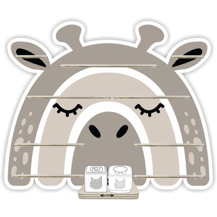 Regal für Musikbox - Regenbogensafari Nilpferd