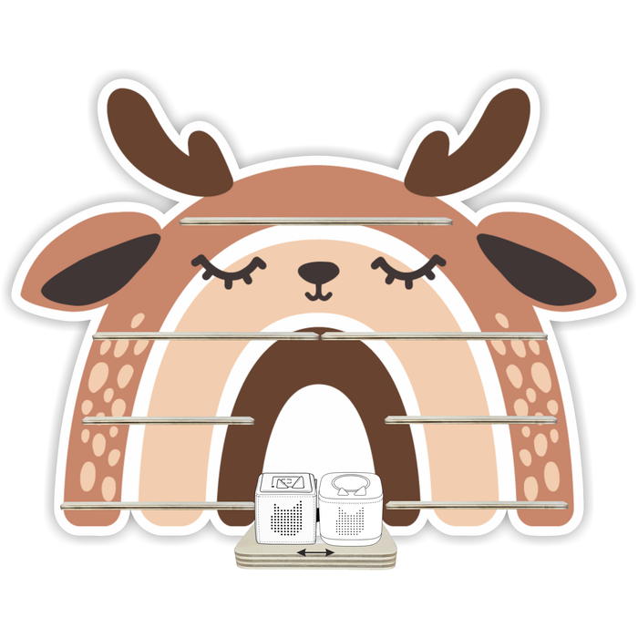 Regal für Musikbox - Regenbogentiere Reh