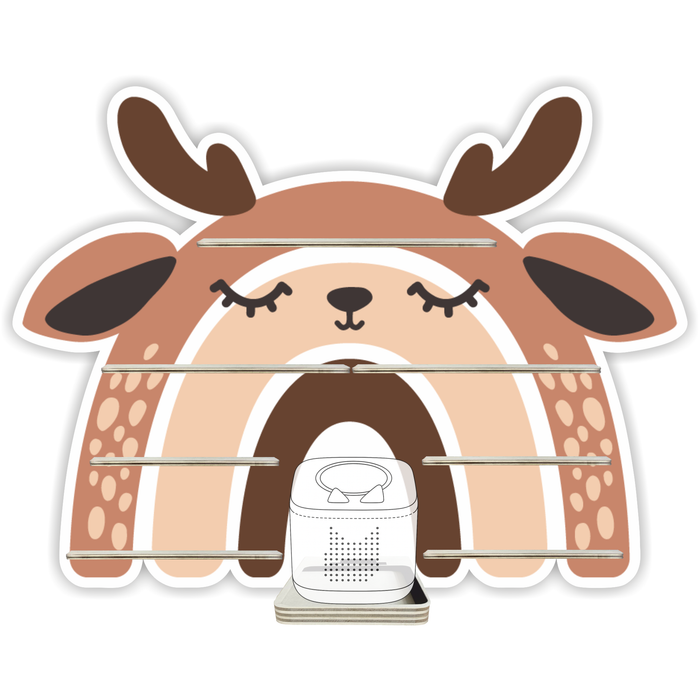 Regal für Musikbox - Regenbogentiere Reh