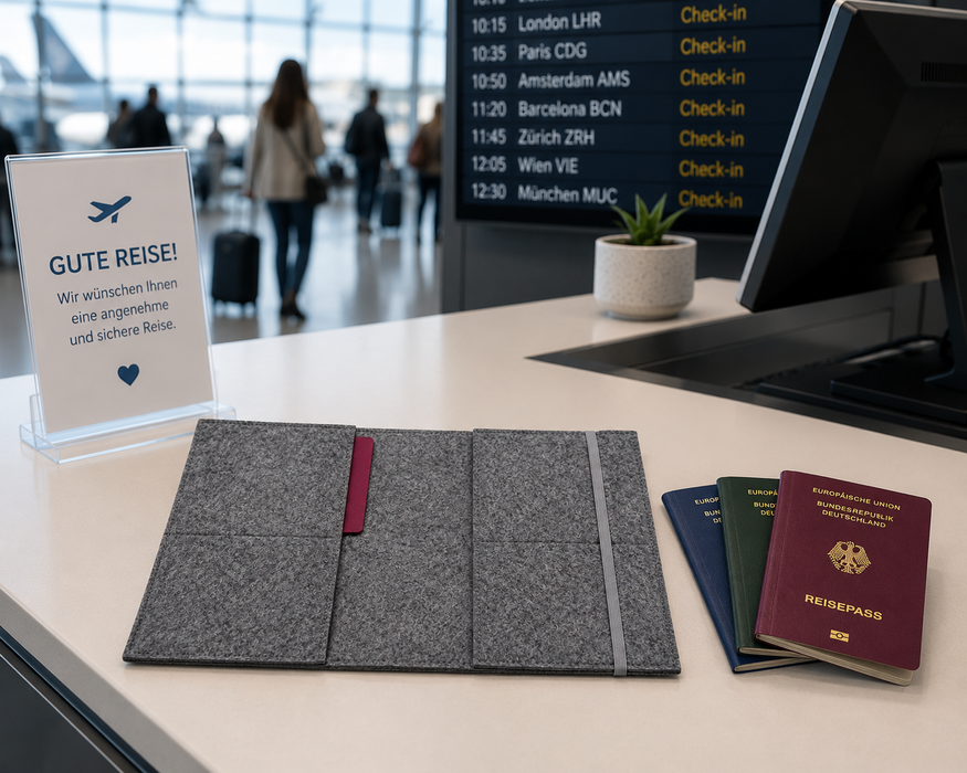 Reisepasshülle für 4 Pässe