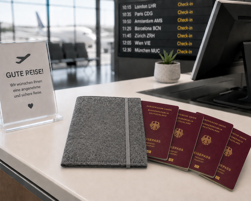 Reisepasshülle für 4 Pässe